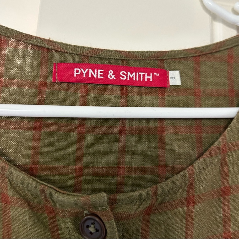 Pyne & Smith Olive Green Button-Front Short Sleeve Dress - Picture 2 of 3